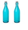 Set of 2 Oxford Bottle 100cl Blue