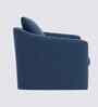 Oxford Boucle Fabric Lounge Chair In Blue Colour