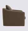 Oxford Boucle Fabric Lounge Chair In Brown Colour