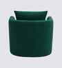 Oxford Boucle Fabric Lounge Chair In Green Colour