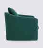 Oxford Boucle Fabric Lounge Chair In Green Colour
