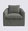 Oxford Boucle Fabric Lounge Chair In Grey Colour
