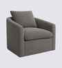Oxford Boucle Fabric Lounge Chair In Grey Colour