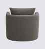 Oxford Boucle Fabric Lounge Chair In Grey Colour