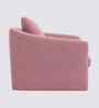 Oxford Boucle Fabric Lounge Chair In Pink Colour