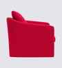 Oxford Boucle Fabric Lounge Chair In Red Colour