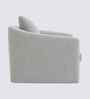 Oxford Boucle Fabric Lounge Chair In White Colour