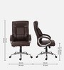 Oxford Leatherette Executive Chair in Brown Colour