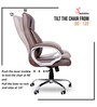 Oxford Leatherette Executive Chair in Brown Colour