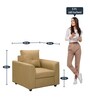 Oxnard 1 Seater Sofa In Camel Yellow Colour