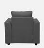Oxnard Fabric 1 Seater Sofa in Charcoal Grey Colour