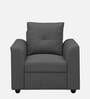 Oxnard Fabric 1 Seater Sofa in Charcoal Grey Colour