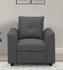 Oxnard Fabric 1 Seater Sofa in Charcoal Grey Colour