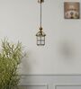 oyager Single Light Ceiling Pendant in Antique Brass Finish