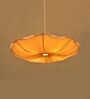 Oyster Mushroom (Medium) Stainless Steel & Crushed Lokta Pendant Hanging Light