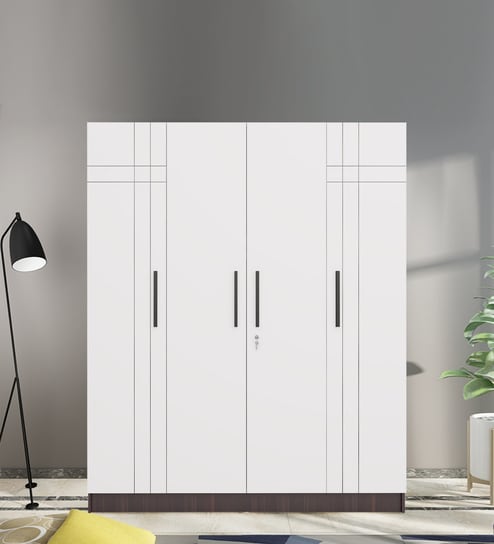 Ozone 4 Door Wardrobe in Milky Maple Finish