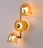 Ozark Gold Wall Light | Dual Glass Shade with Crystal Disc | 18W LED Warm Lighting | Gold Finish Decorative Lamp for Bedroom, Living Room & Hallway (Gold)
