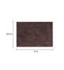 Brown Solid Cotton 20x8 Inches AntiSkid Bath Mat