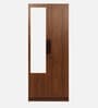 Ozone 2 Door Wardrobe in Teak Finish with Mirror