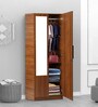 Ozone 2 Door Wardrobe in Teak Finish with Mirror