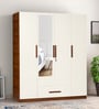 Ozone 4 Door Wardrobe in White Finish with Mirror