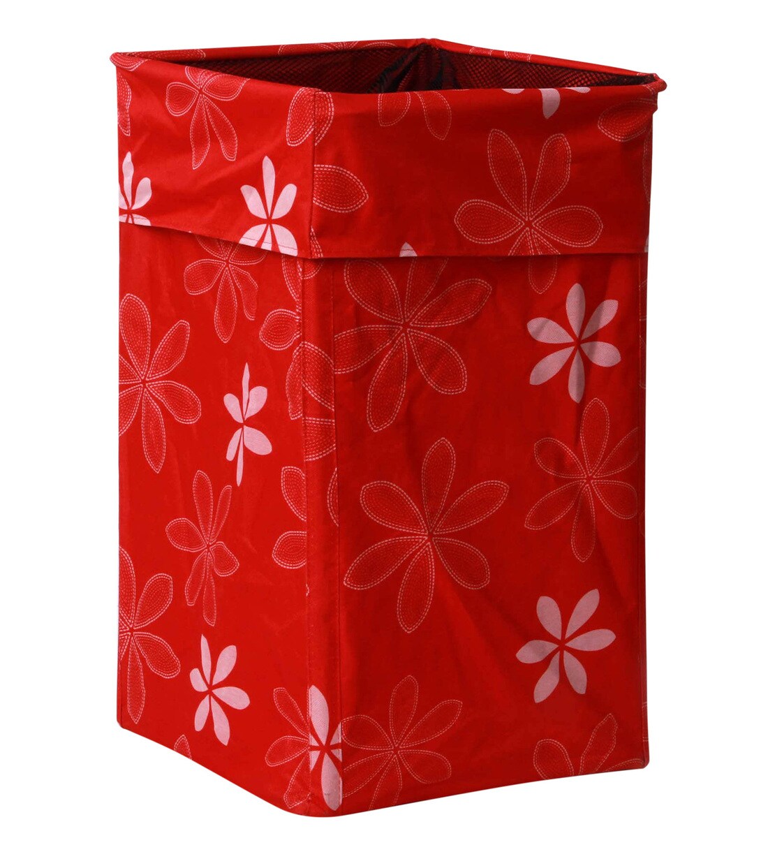 red clothes basket