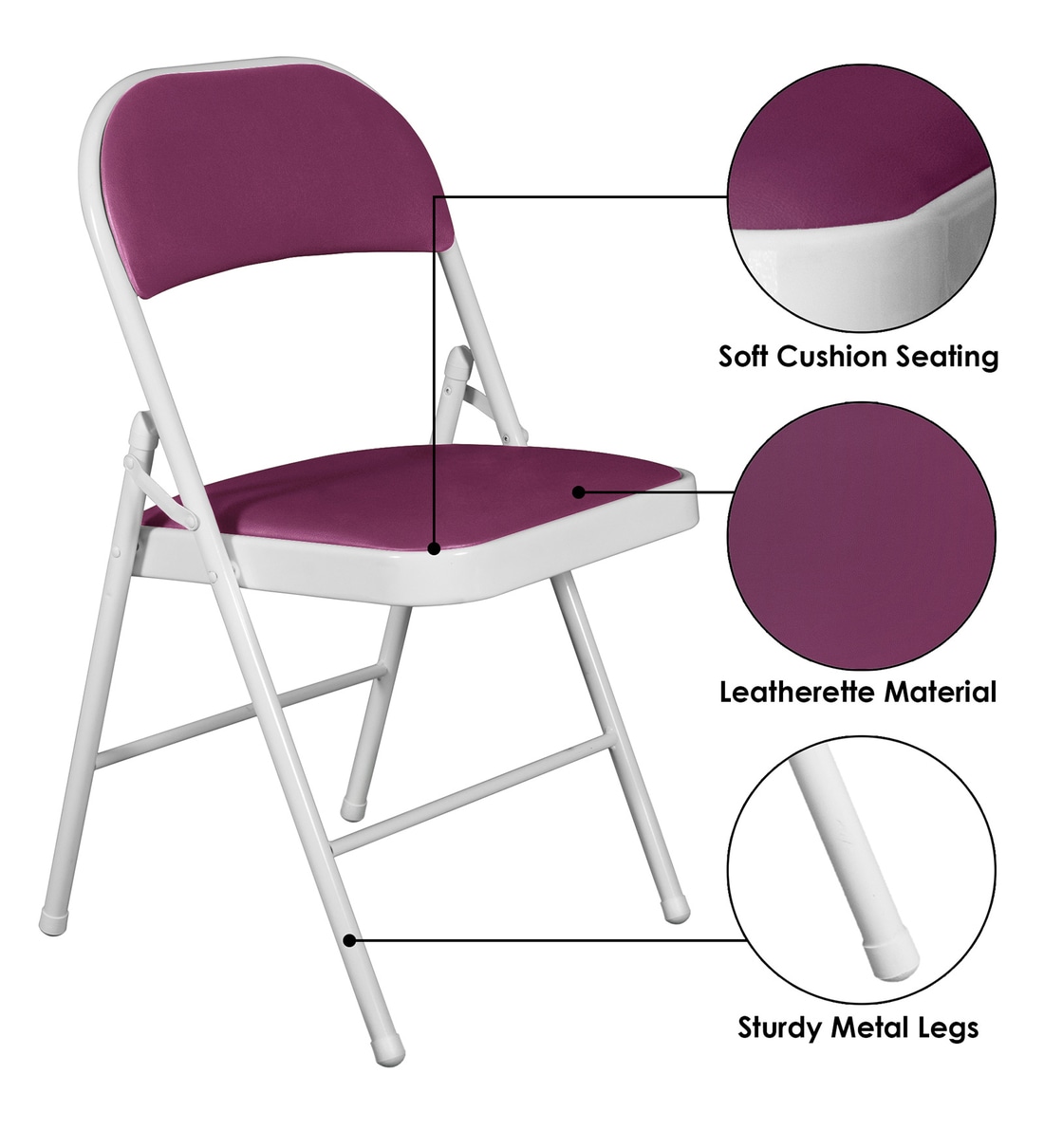 Folding padded metal clearance chairs