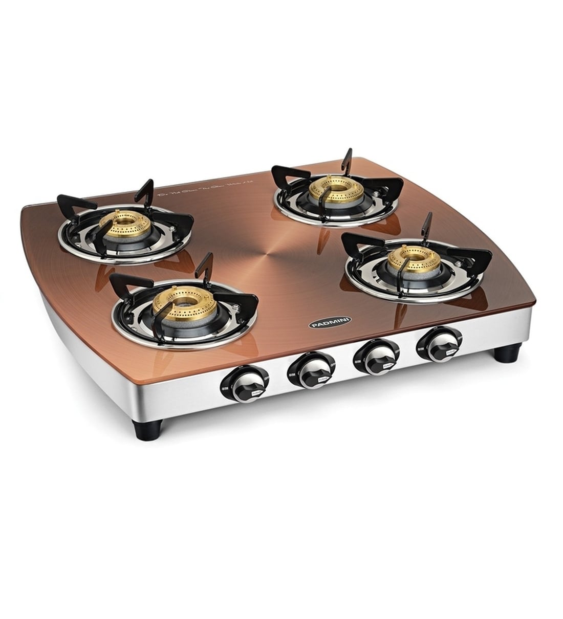 Buy Padmini 4 Brass Burners Automatic Glass Gas Stove (Model No 4GT