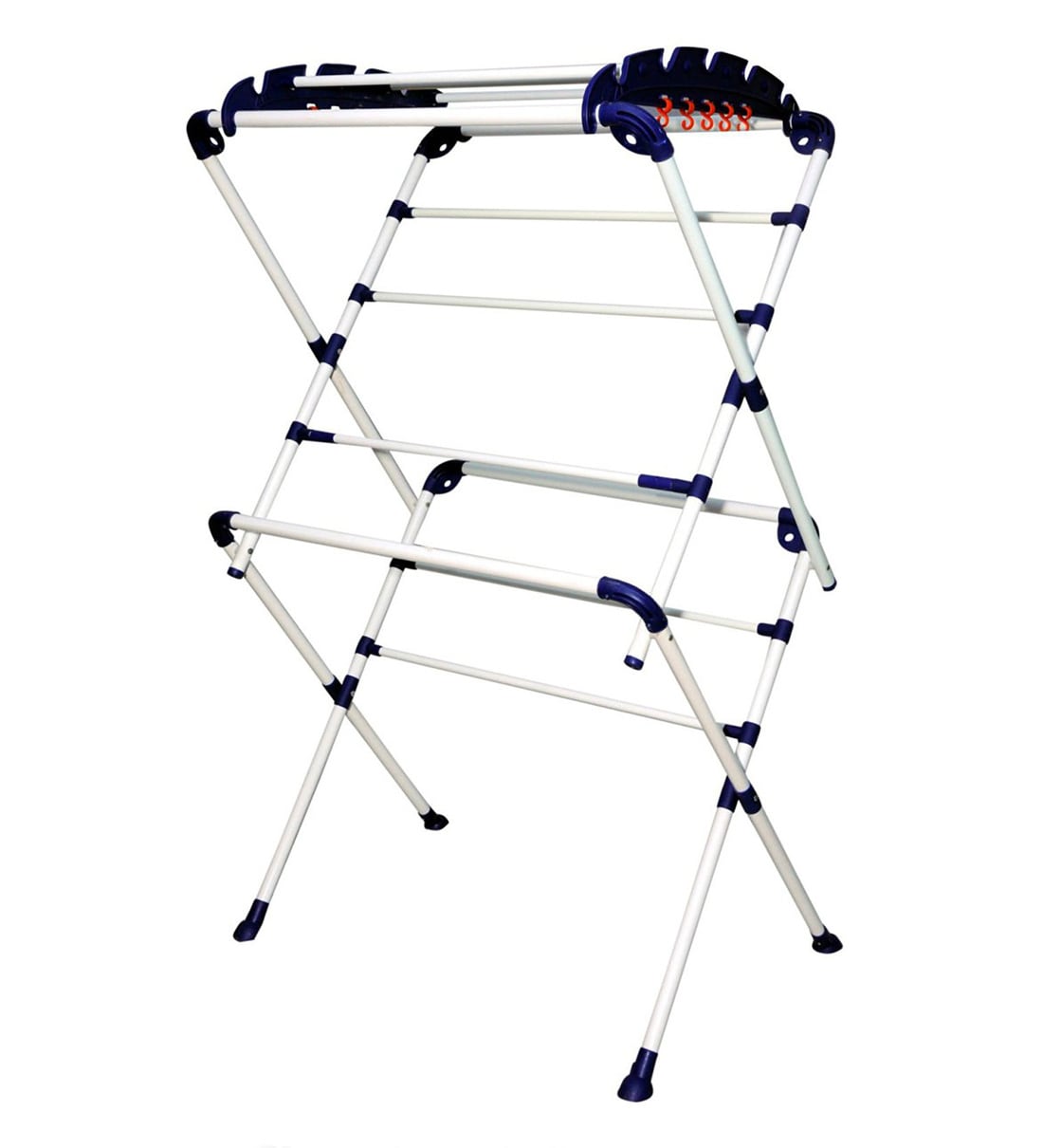 Buy Steel Floor Rested Cloth Drying Stand (Length 36 Inches) By Paffy