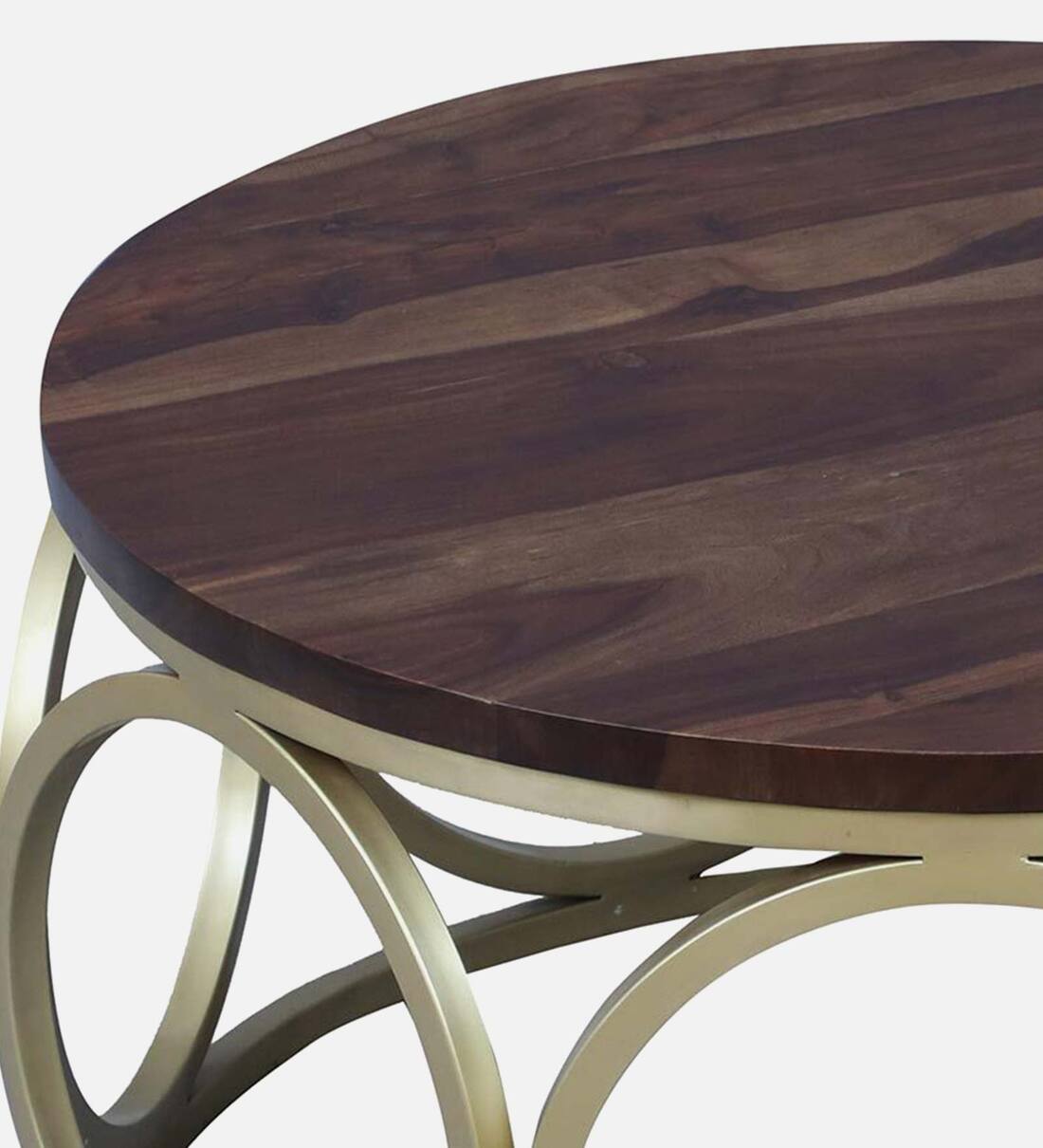 Buy Emerant Metal Coffee Table In Matte Gold Finish By Casacraft Online