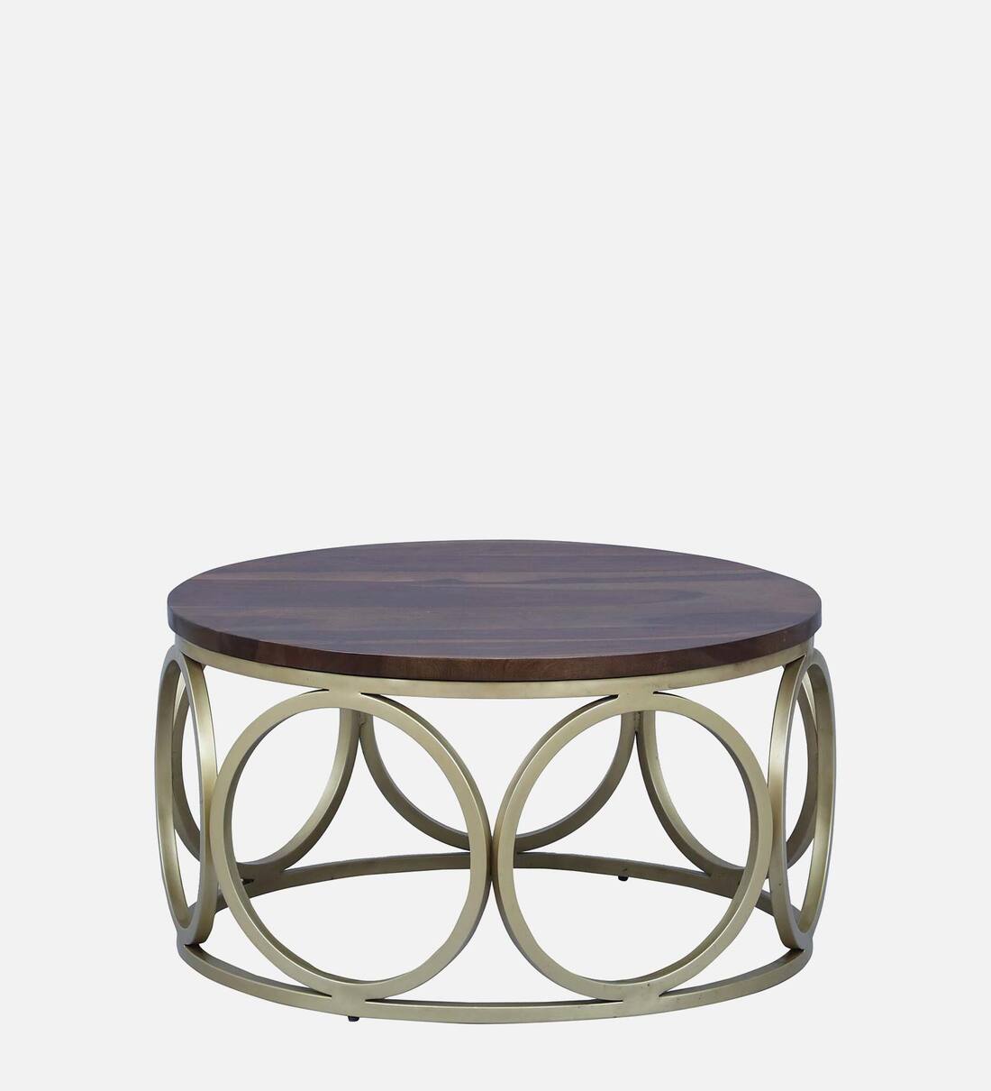 Buy Emerant Metal Coffee Table In Matte Gold Finish By Casacraft Online Eclectic Coffee Tables