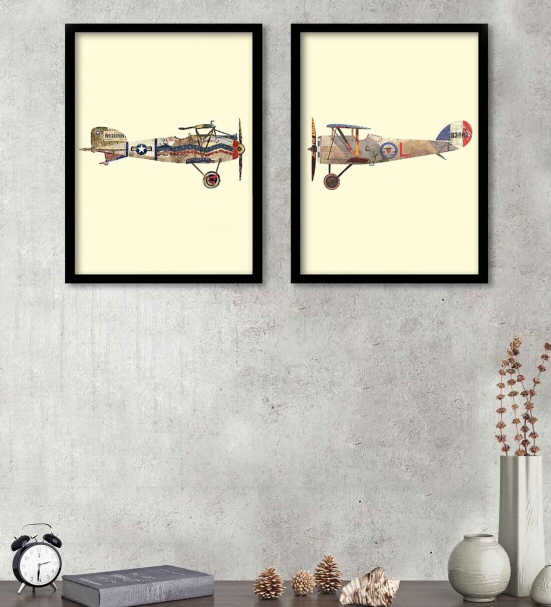 Buy The Modern Neg Multicolour Paper Framed Transport Art Print Set of