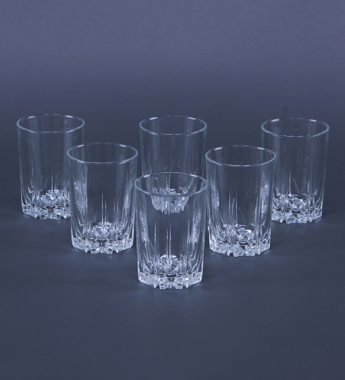 Water Glass Blue Set Of 6 250 ml