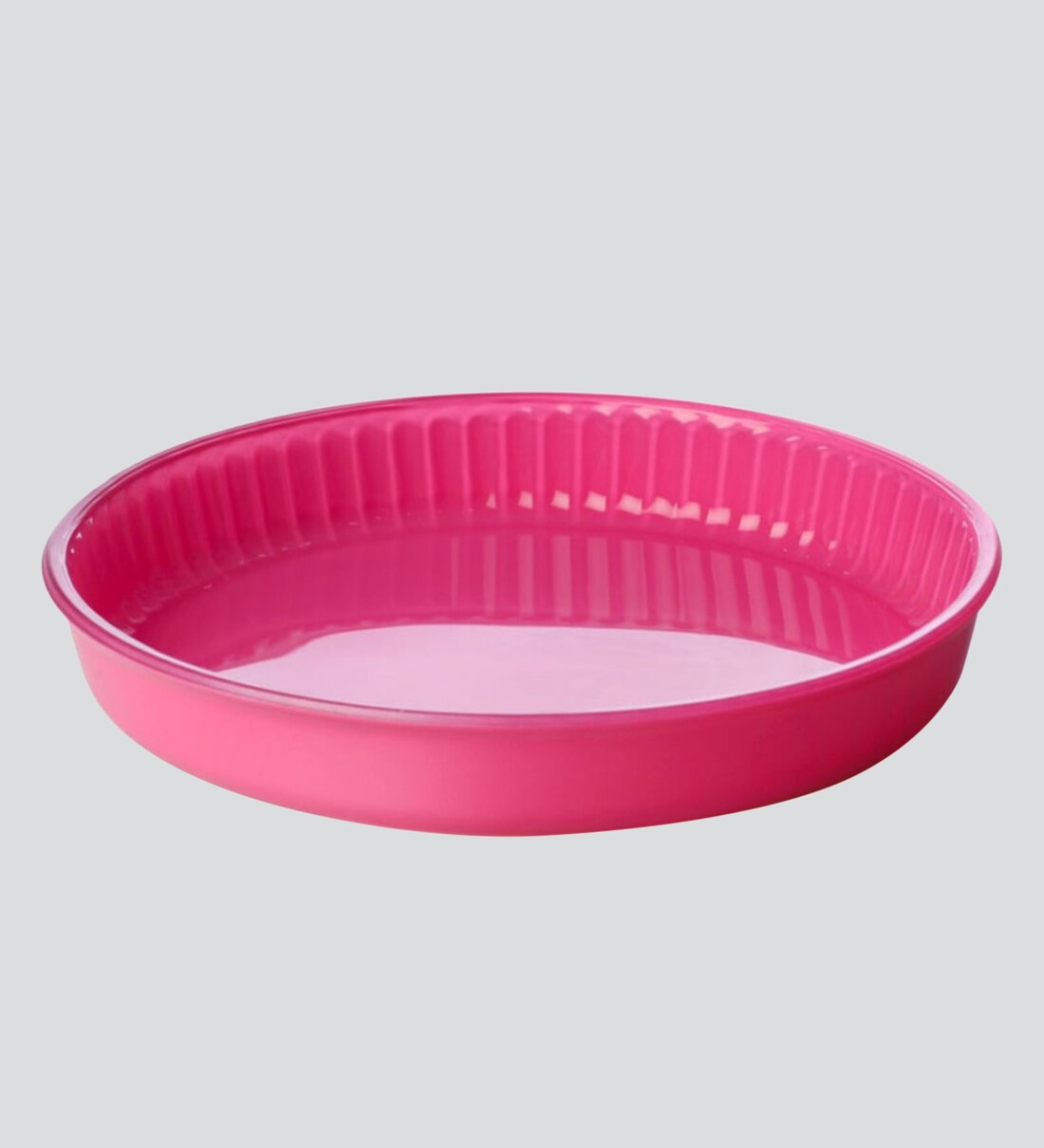 Buy Microwave Safe Pink Glass Round Baking Tray By Pasabahce Online Tins and Moulds
