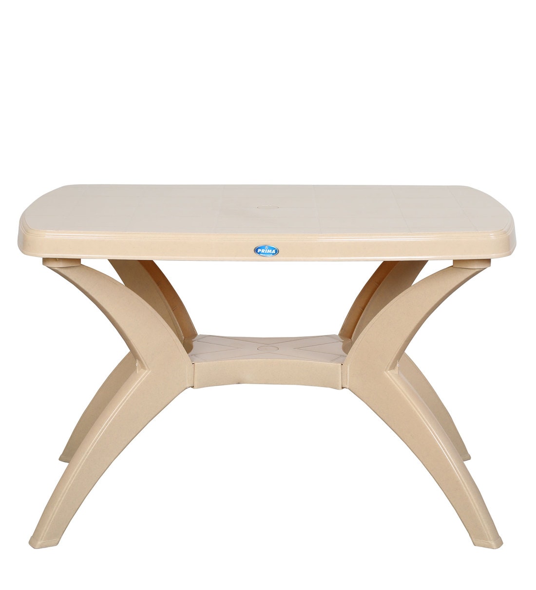 Buy Outdoor Plastic Table and Chair Set in Beige with 4 Chairs by Prima