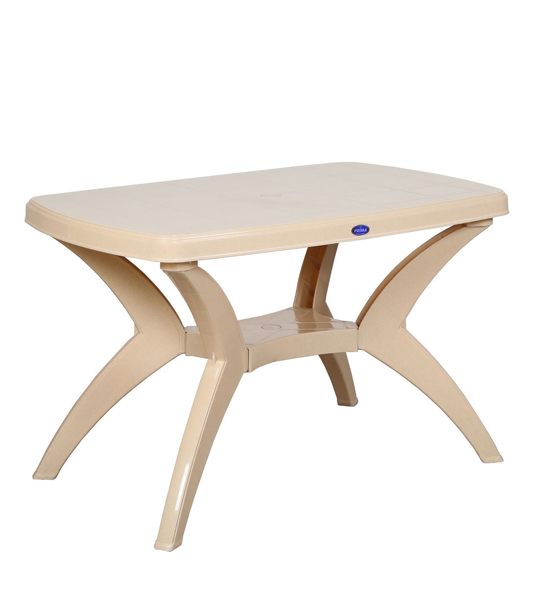 Buy Outdoor Plastic Table and Chair Set in Beige with 4 Chairs by Prima