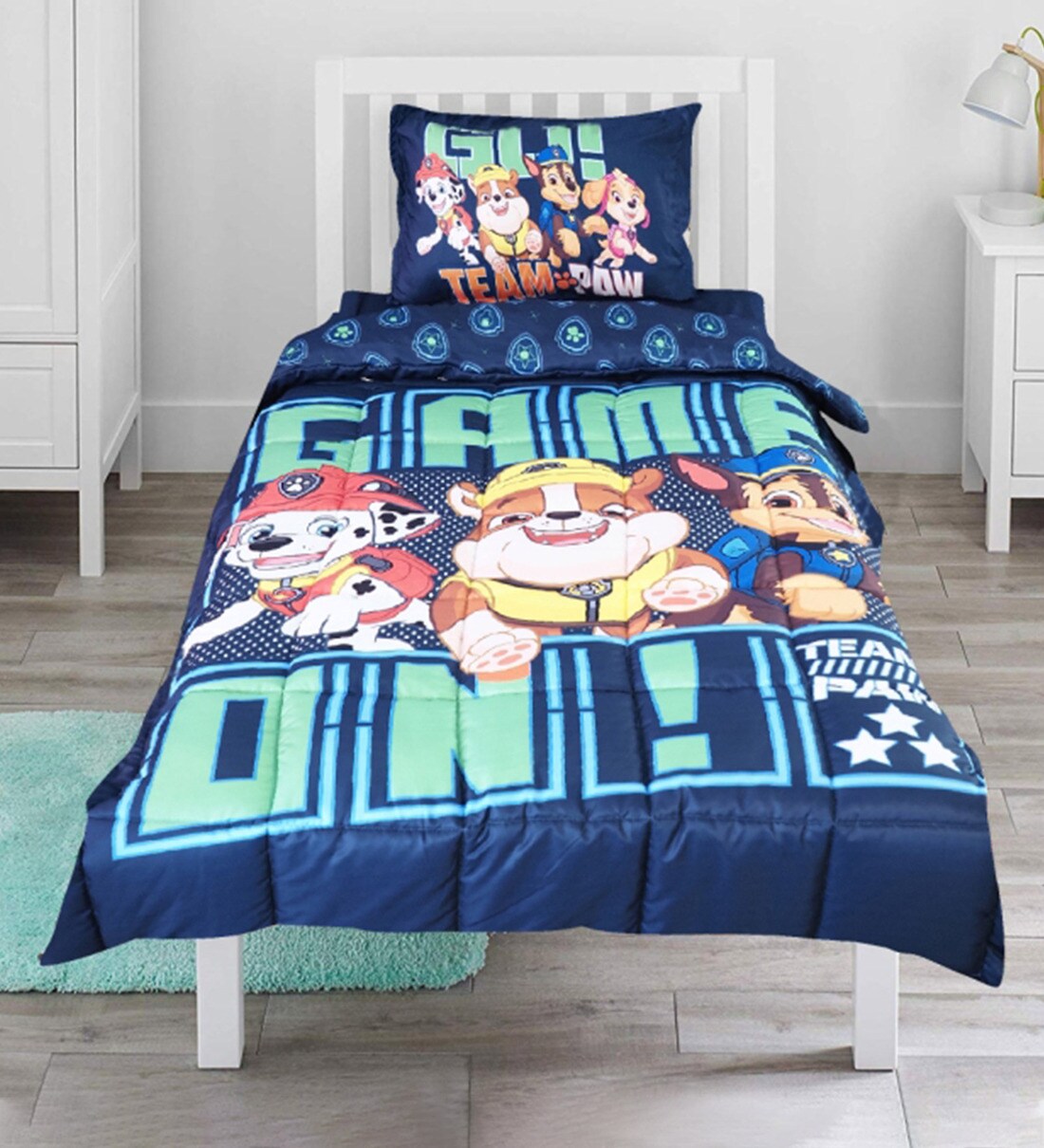 paw patrol cot bed duvet set
