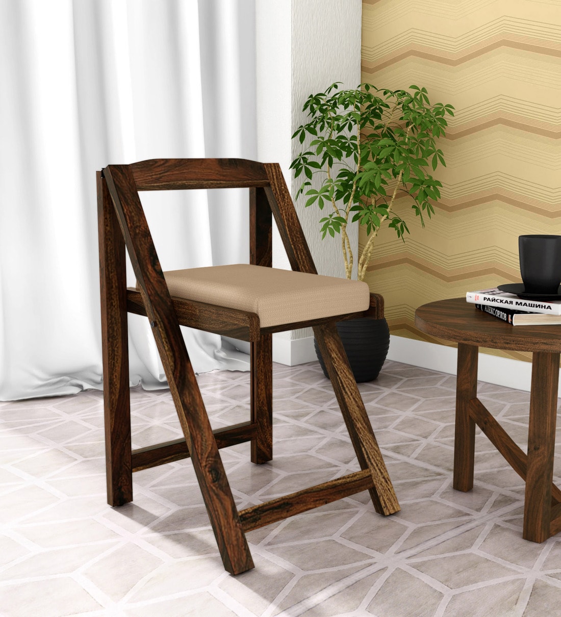 Buy Payton Solid Wood Folding Chair In Provincial Teak Finish By