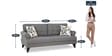 Paddington Fabric 3 Seater Sofa in Grey Colour