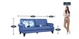 Paddington Fabric Three Seater Sofa in Blue Colour
