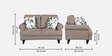 Paddington Solid Wood 2 Seater Sofa In Light Brown Colour