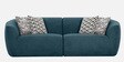 Palm Spring Fabric 3 Seater Sofa in Indigo Blue Colour