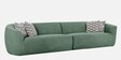 Palm Spring Fabric 4 Seater Sofa in Emerald Green Colour