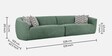 Palm Spring Fabric 4 Seater Sofa in Emerald Green Colour