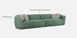 Palm Spring Fabric 4 Seater Sofa in Emerald Green Colour