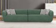 Palm Spring Fabric 4 Seater Sofa in Emerald Green Colour