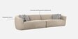 Palm Spring Fabric 4 Seater Sofa in Sand Brown Colour