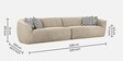 Palm Spring Fabric 4 Seater Sofa in Sand Brown Colour