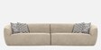 Palm Spring Fabric 4 Seater Sofa in Sand Brown Colour