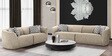 Palm Spring Fabric 4 Seater Sofa in Sand Brown Colour